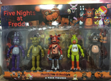 5 Pcs 5.5 Inch Five Nights At Freddy's PVC Action Figure Toy Foxy Gold Freddy Chica Freddy With 2 Color LED Lights